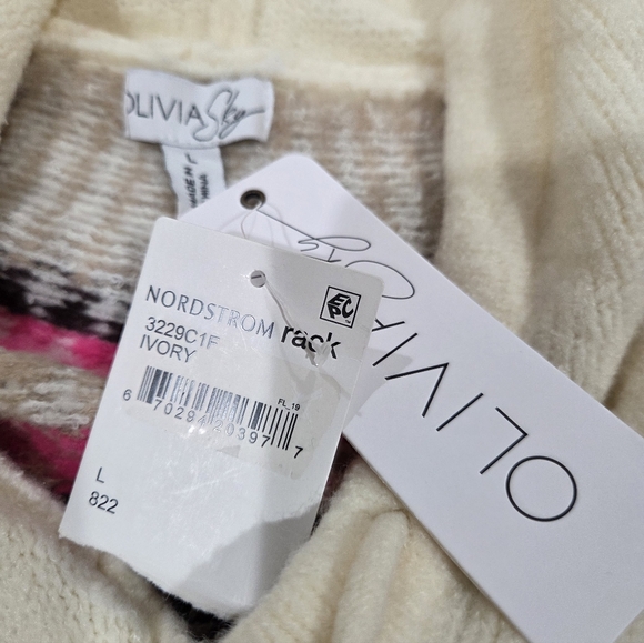 Cozy Hooded Fair Isle Sweater - Cream, Pink, Brown NEW. - Picture 7 of 13